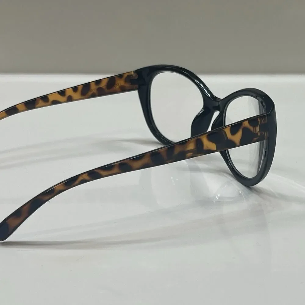 Betsy Johnson Eyeglasses Frame Womens 55-15-130 Plastic Full Rim Black/Brown